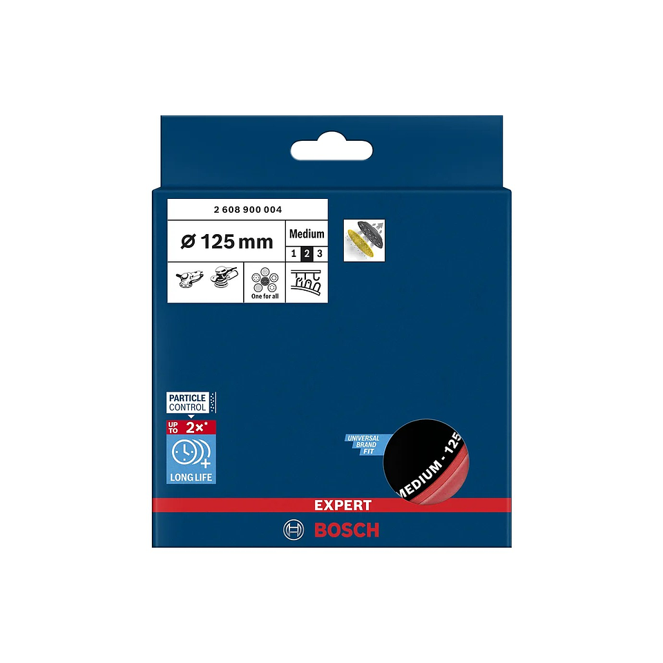 Prato de lixa EXPERT Multihole Universal Ø125mm médio BOSCH 2