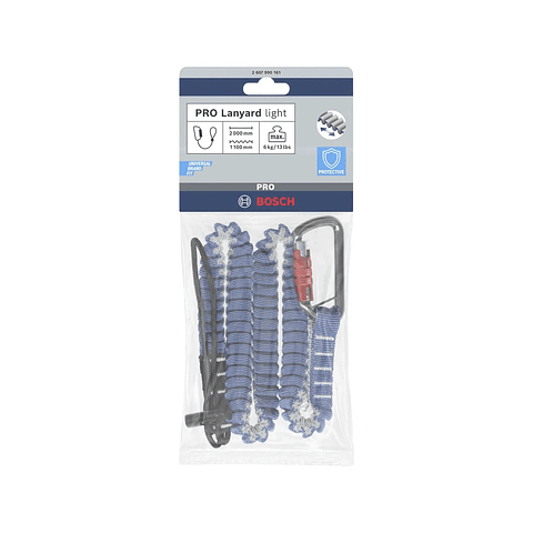 Cordão PRO leve, 6 kg, 1 mosquetão e 1 aro redondo BOSCH 