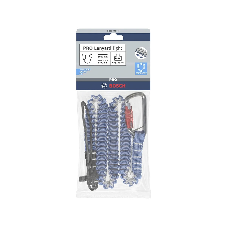 Cordão PRO leve, 6 kg, 1 mosquetão e 1 aro redondo BOSCH  2