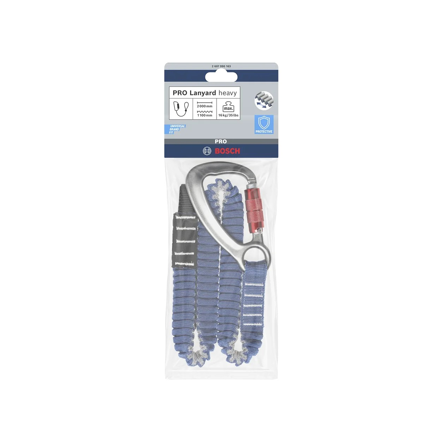 Cordão PRO pesado, 16 kg, 1 mosquetão e 1 aro plano BOSCH 2