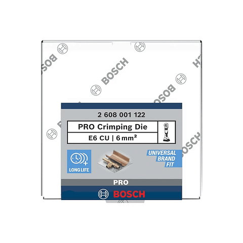 Matriz de engaste PRO, E6 CU, 6 mm², cobre BOSCH 