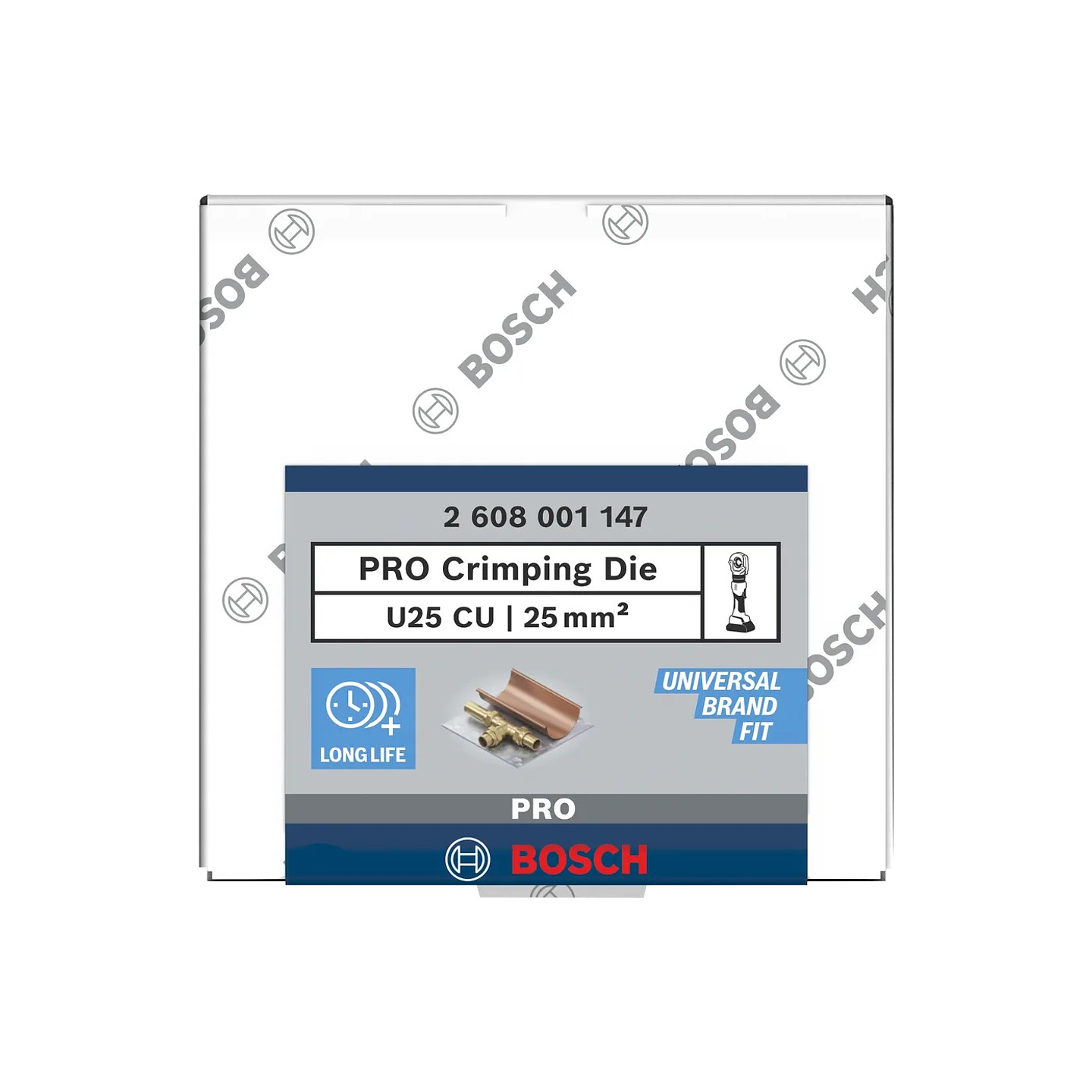 Matriz de engaste PRO, U25 CU, 25 mm², cobre BOSCH 3