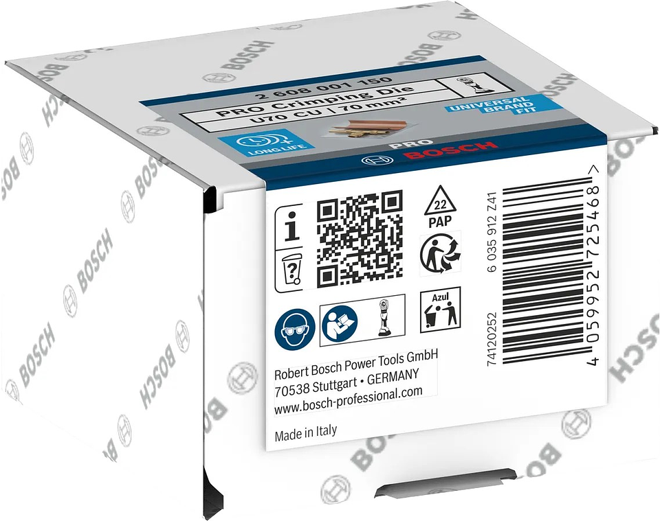 Matriz de engaste PRO, U70 CU, 70 mm², cobre BOSCH 3