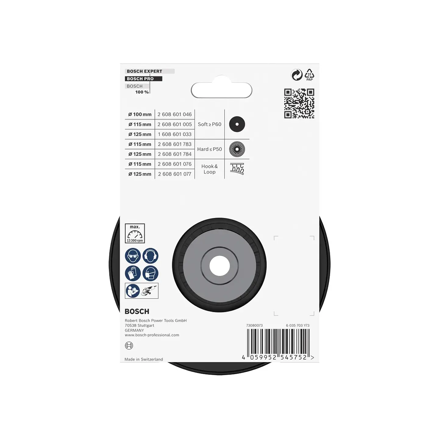 PRO Backing Pad Hard Ø115mm M14 BOSCH 2