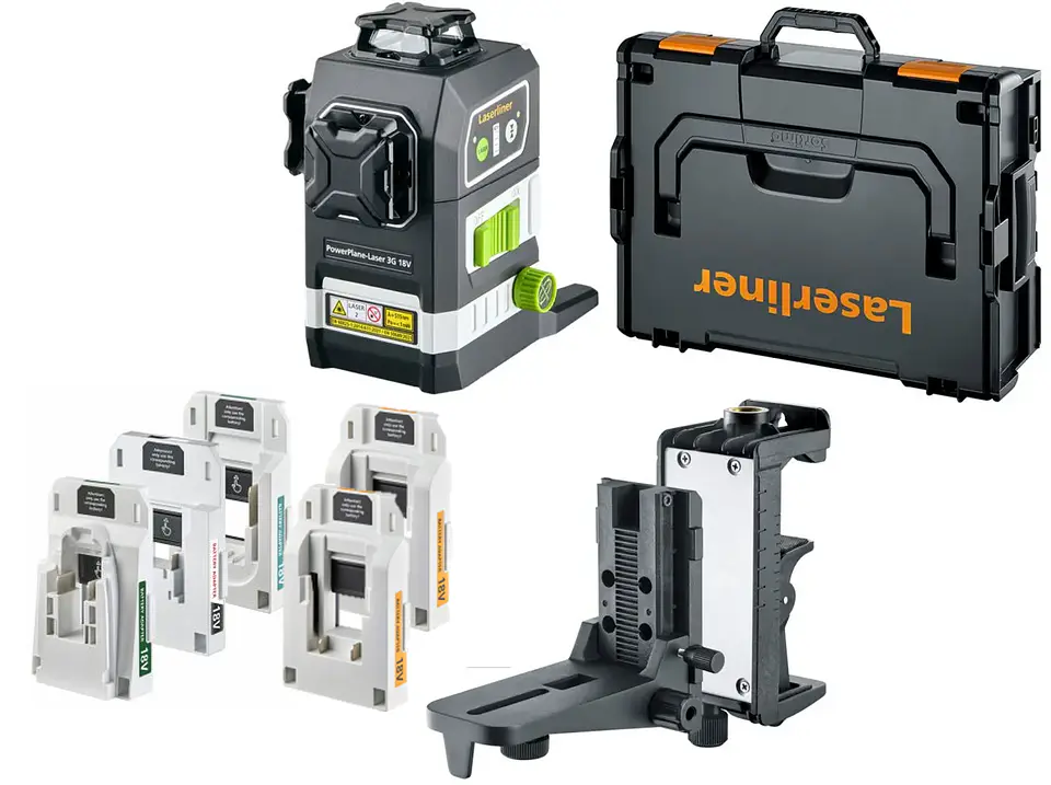 Nível laser 3 Linhas Verdes PowerPlane-Laser 3G Multi-18V LASERLINER 1