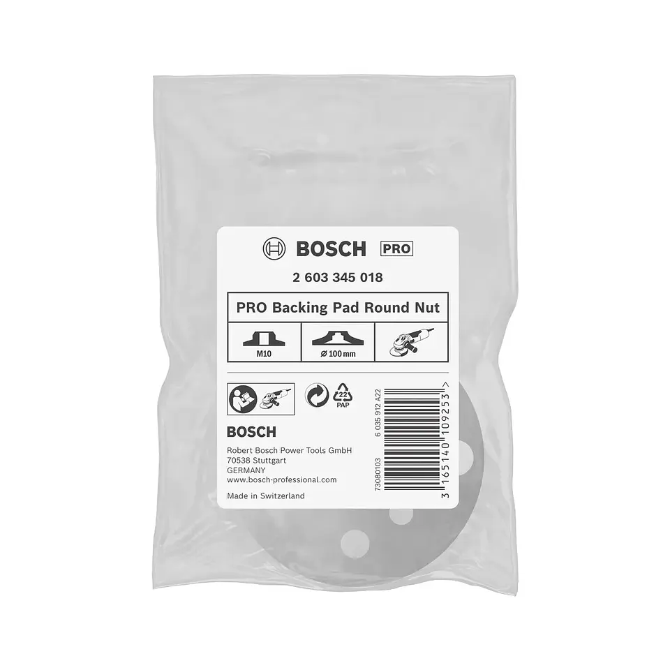 Porca redonda de apoio PRO M10 Ø100 mm BOSCH  2