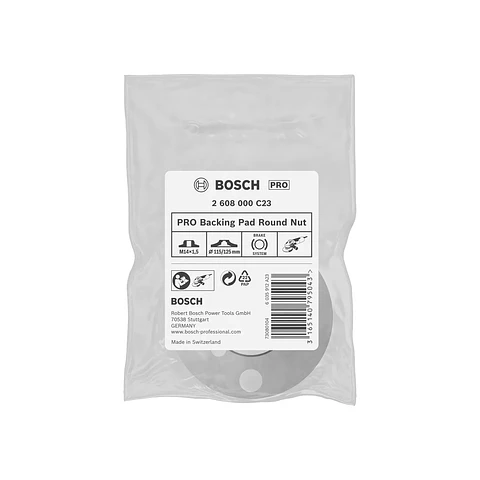 PRO Backing Pad Round Nut M14 Ø115/125mm BOSCH