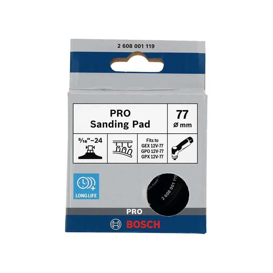 Prato de lixa PRO Ø77mm gancho e laço (1 unid.) BOSCH 2