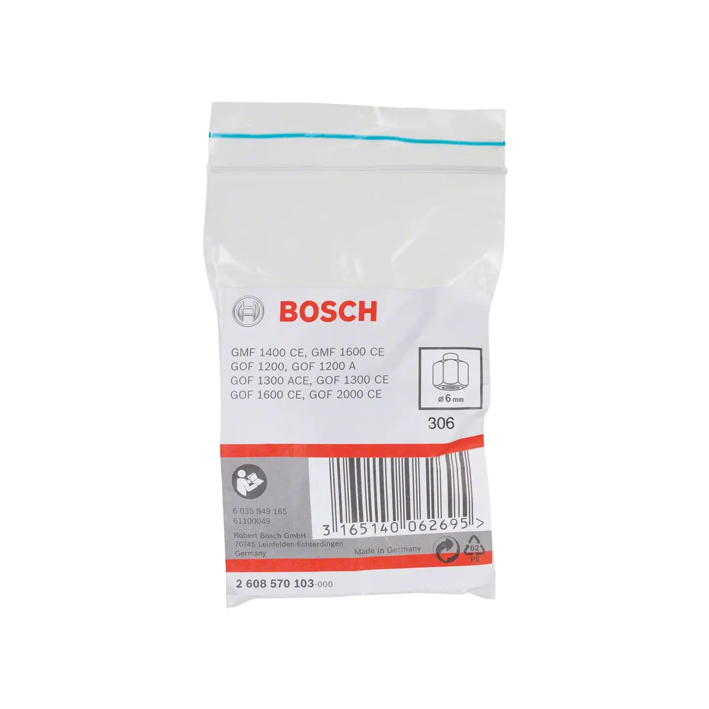 Pinça de aperto 6,00mm BOSCH 2