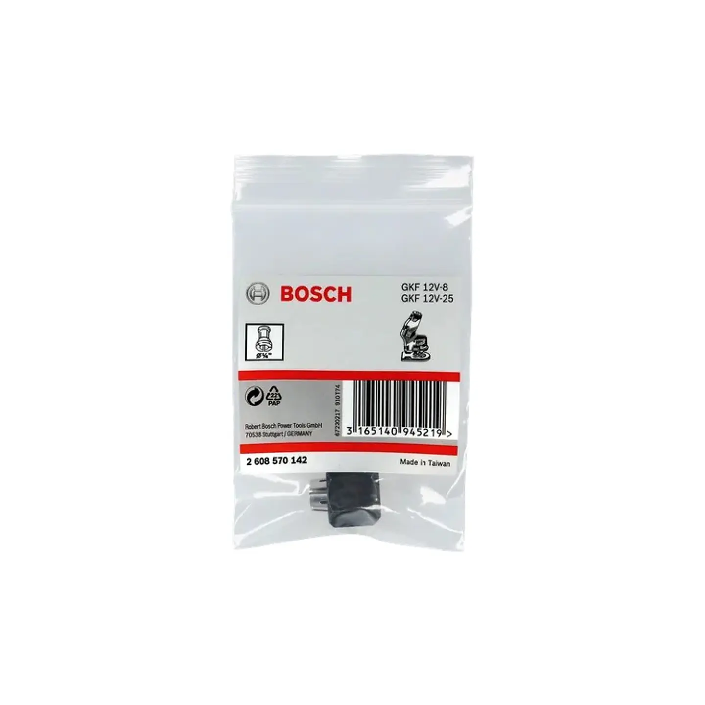 Pinça de aperto de 1/4'' com porca de capa BOSCH 2