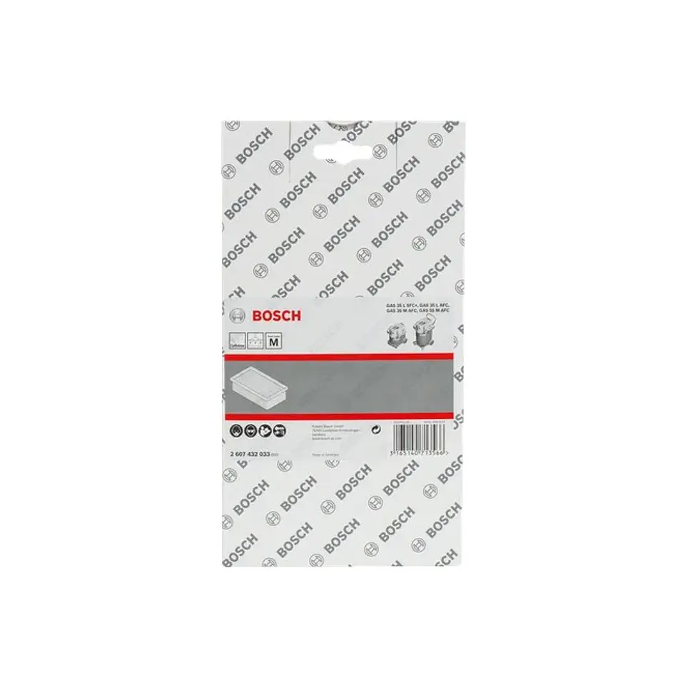 Filtro de pregas planas de celulose BOSCH 2