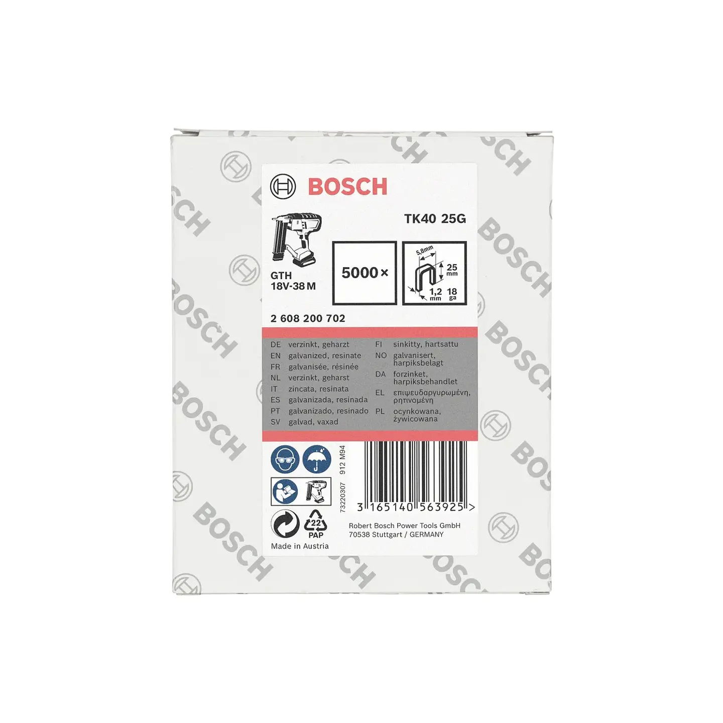Agrafo de coroa estreita, TK40 25G BOSCH 3