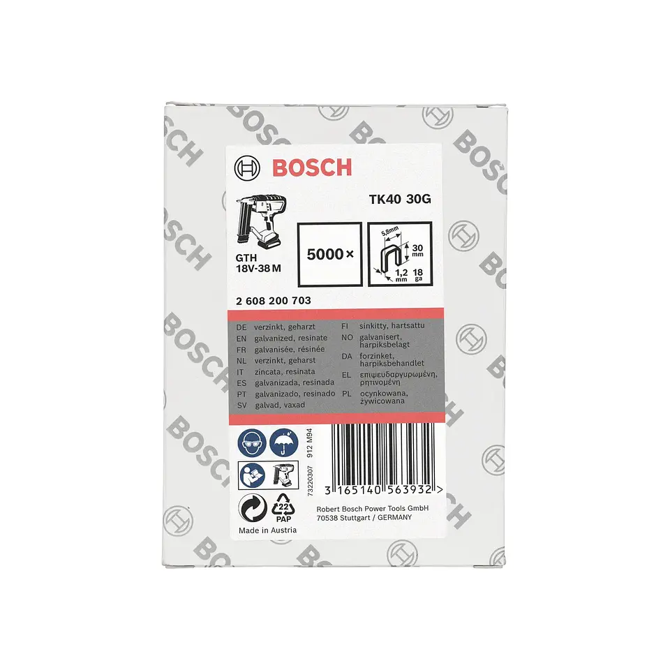 Agrafo de coroa estreita, TK40 30G BOSCH 3