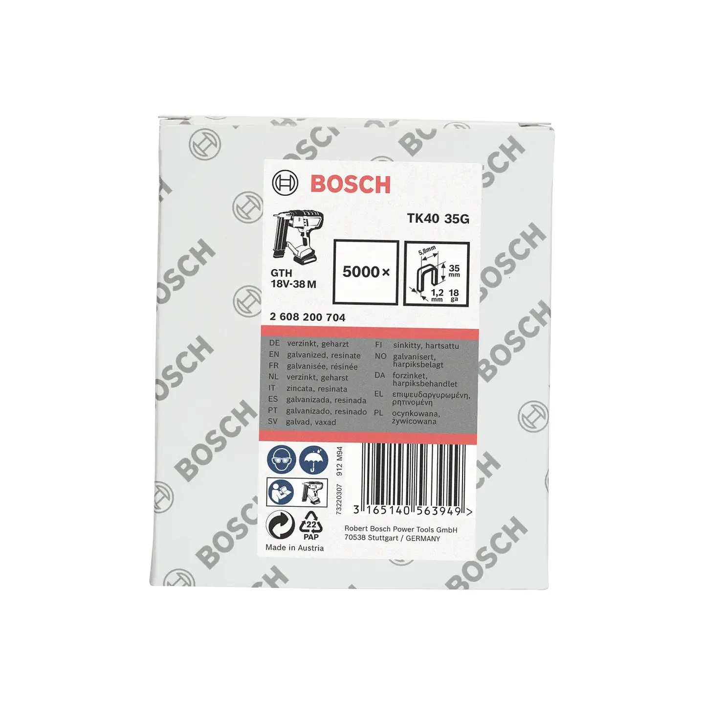 Agrafo de coroa estreita, TK40 35G BOSCH 3