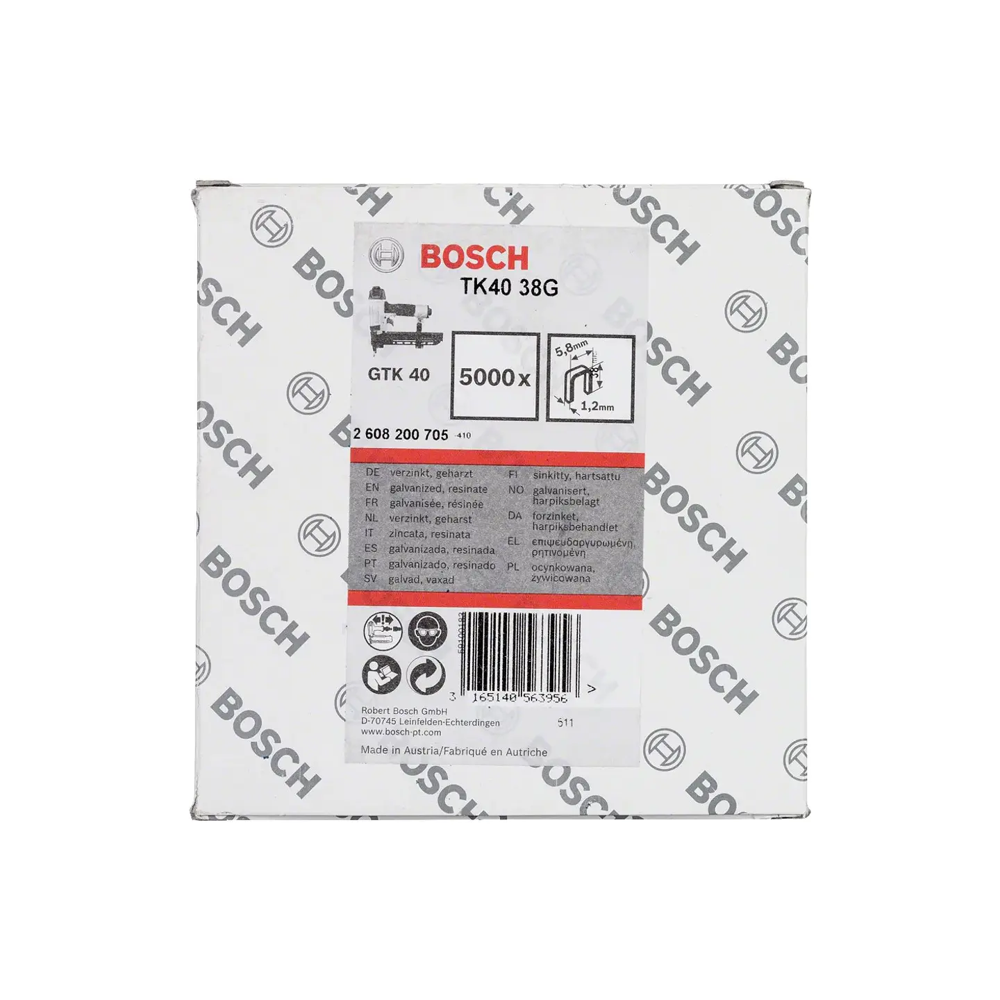 Agrafo de coroa estreita, TK40 38G BOSCH 3