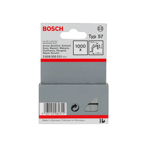 Agrafo de arame direito tipo 57 10mm BOSCH