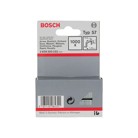 Agrafo de arame direito tipo 57 12mm BOSCH