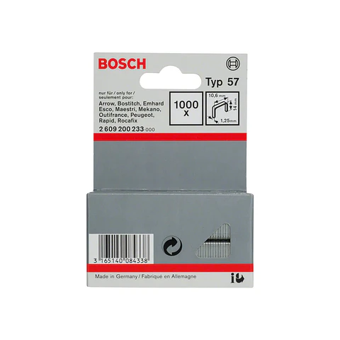 Agrafo de arame direito tipo 57 14mm BOSCH