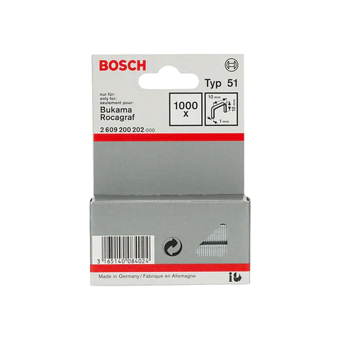 Agrafo de arame direito, tipo 51 10mm BOSCH