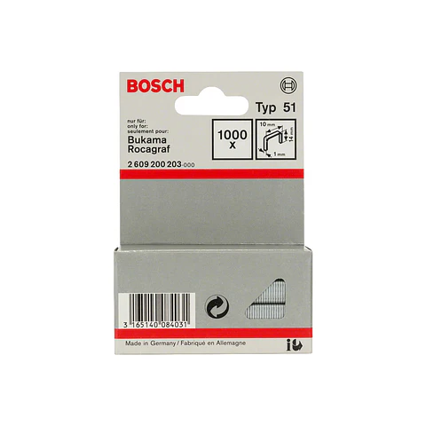 Agrafo de arame direito, tipo 51 14mm BOSCH