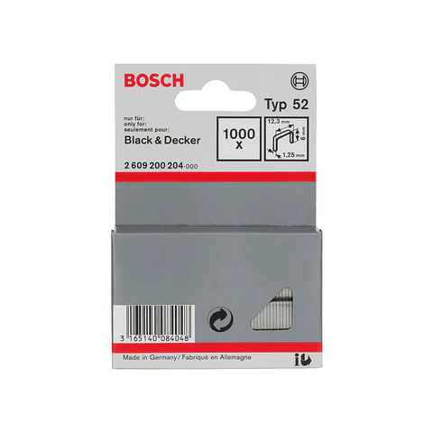 Agrafo de arame direito, tipo 52 BOSCH 
