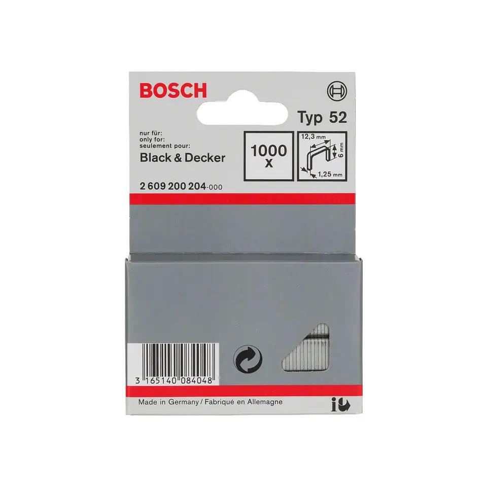 Agrafo de arame direito, tipo 52 BOSCH  1