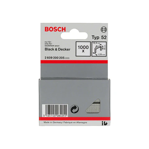 Agrafo de arame direito, tipo 52 8mm BOSCH