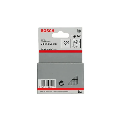 Agrafo de arame direito, tipo 52 12mm BOSCH