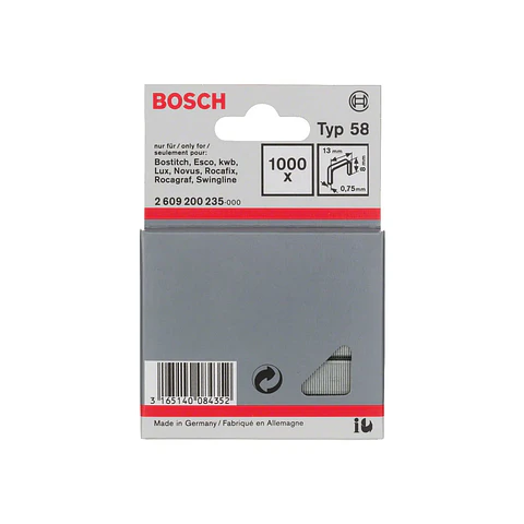 Agrafo de arame fino, tipo 58 8mm BOSCH