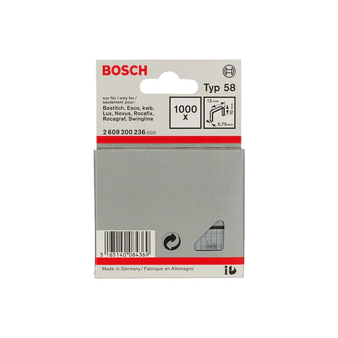 Agrafo de arame fino, tipo 58 10mm BOSCH