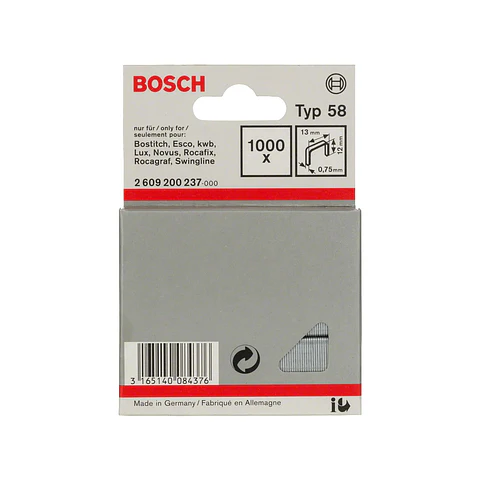 Agrafo de arame fino, tipo 58 12mm BOSCH