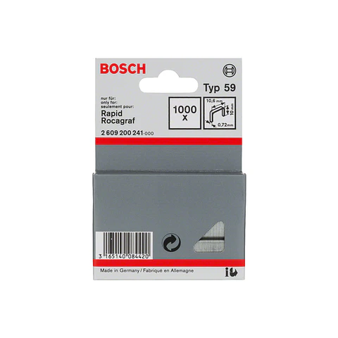 Agrafo de arame fino, tipo 59 10mm BOSCH
