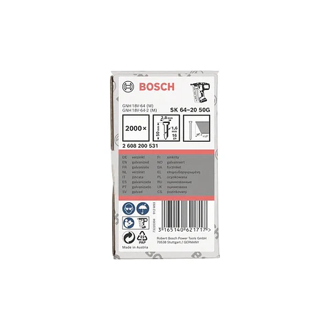Prego de acabamento, SK64-20 50G BOSCH