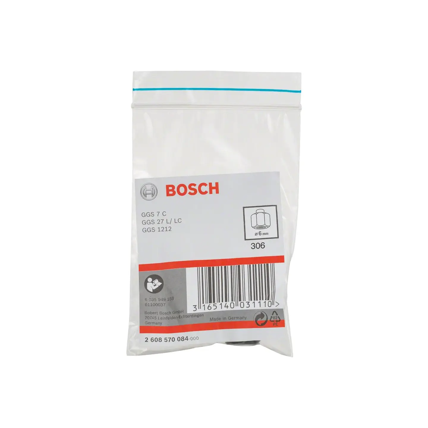 Pinça de fixação com porca de aperto 1/8 BOSCH 2
