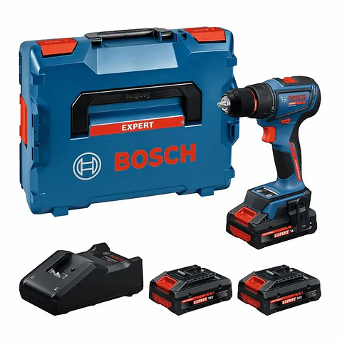 Aparafusadora sem fio EXPERT EXSR18V-90 + 3 Baterias EXBA18V-40 + Mala L-BOXX BOSCH