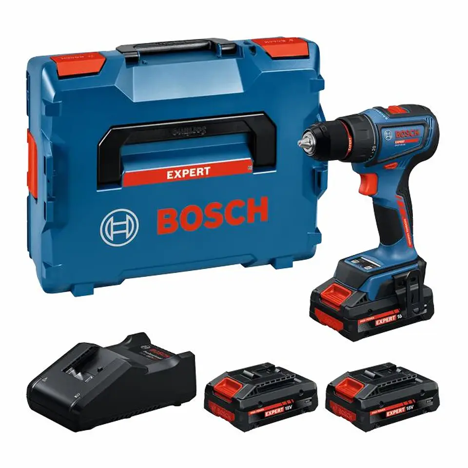 Aparafusadora sem fio EXPERT EXSR18V-90 + 3 Baterias EXBA18V-40 + Mala L-BOXX BOSCH 1