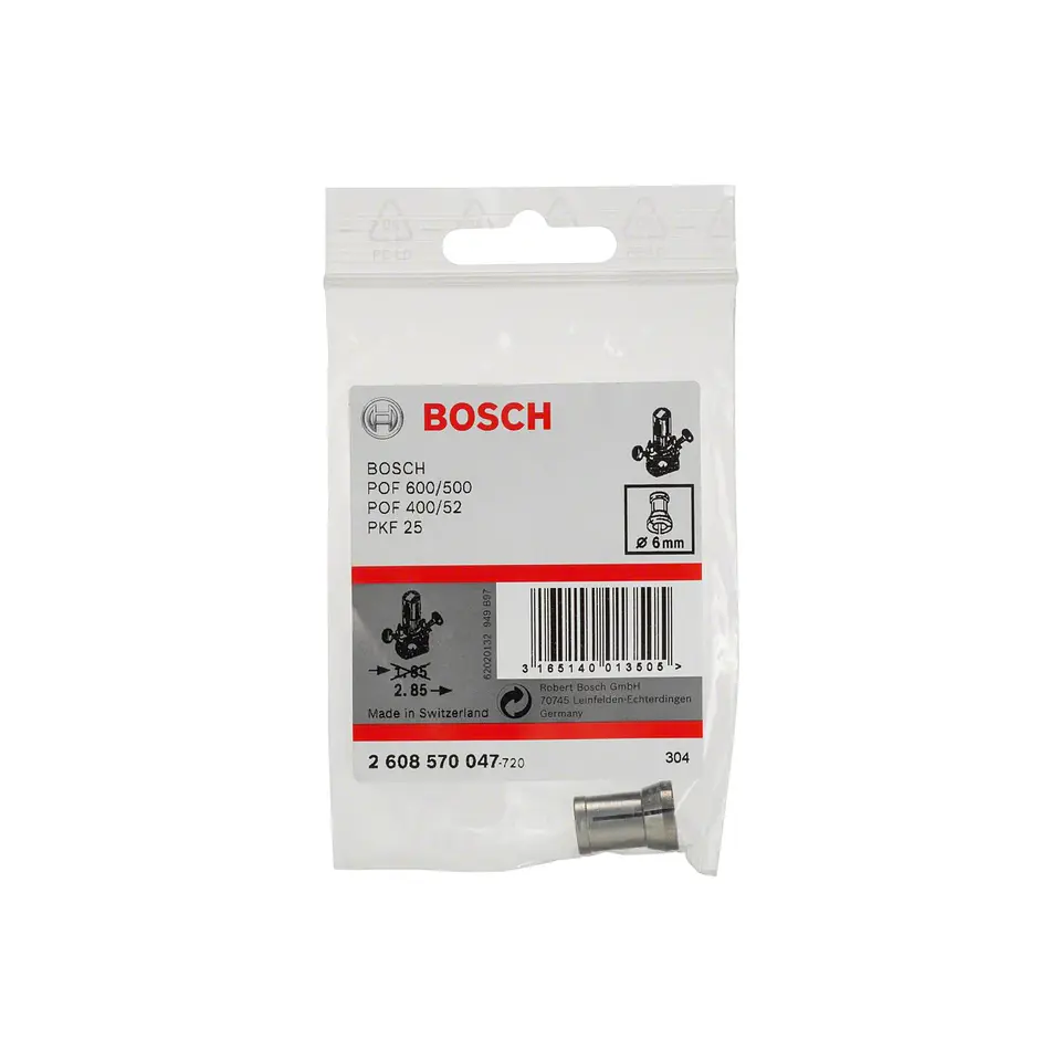 Pinça de aperto sem porca de aperto 6mm BOSCH  2