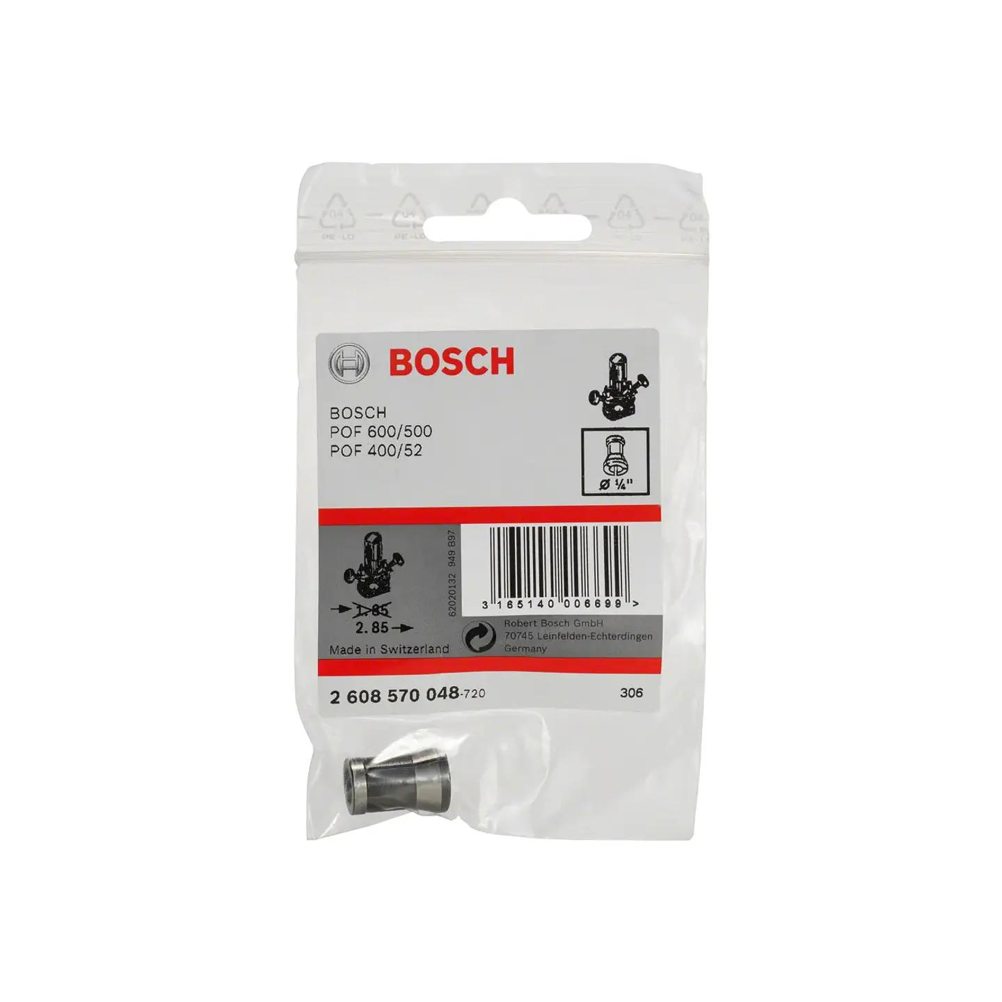 Pinça de aperto sem porca de aperto 1/4 BOSCH 2
