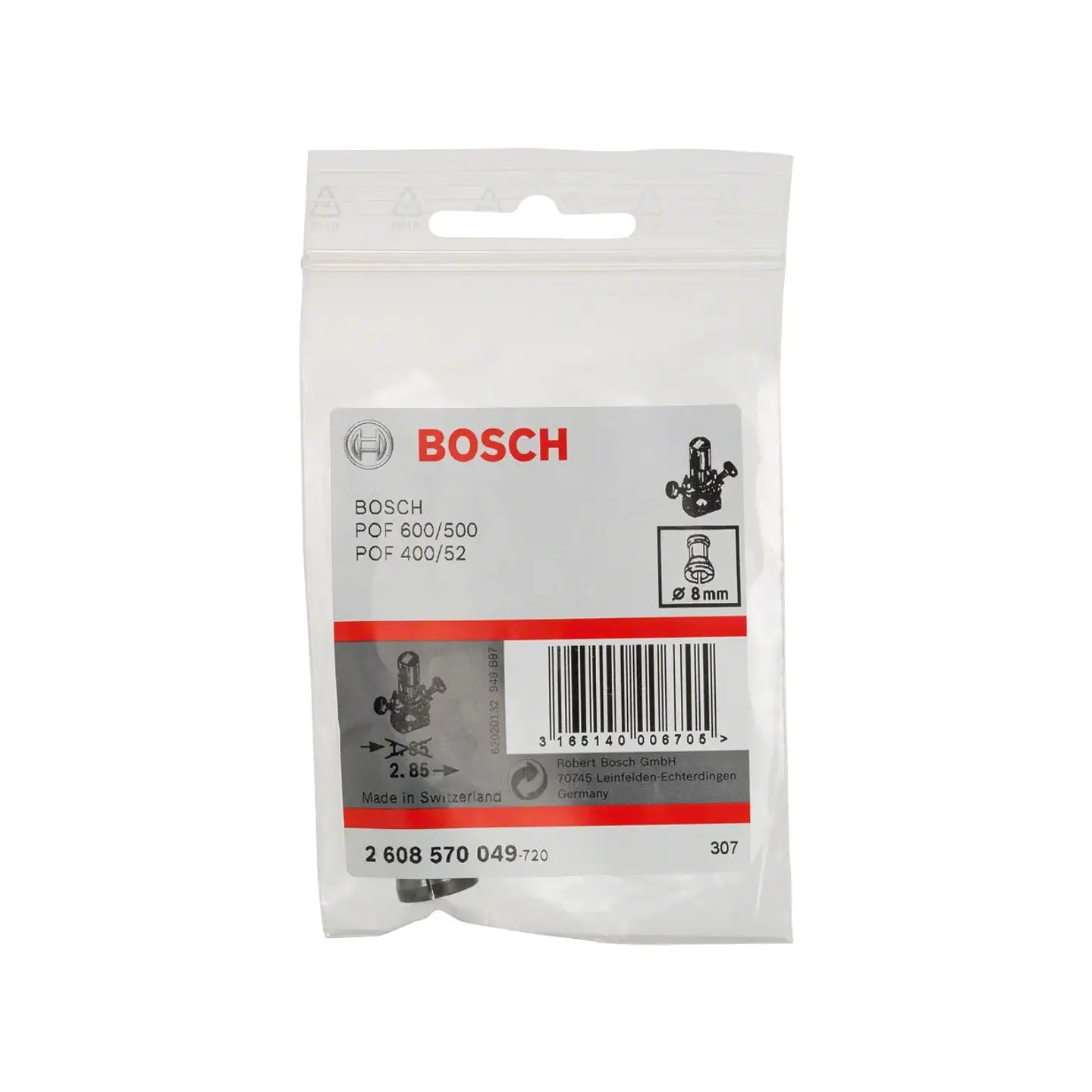 Pinça de aperto sem porca de aperto 8mm BOSCH 2