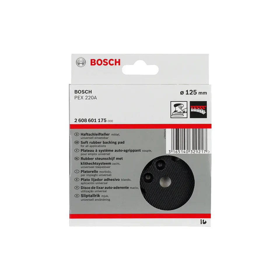 Prato de lixa com 8 perfurações, 125 mm, dureza média PEX 220 A BOSCH 2