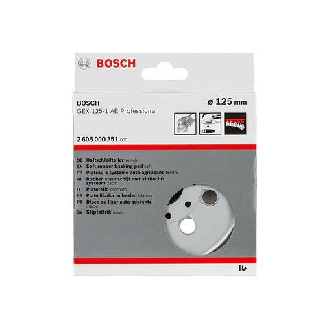 Prato de lixar 125mm macio 8 furos BOSCH 