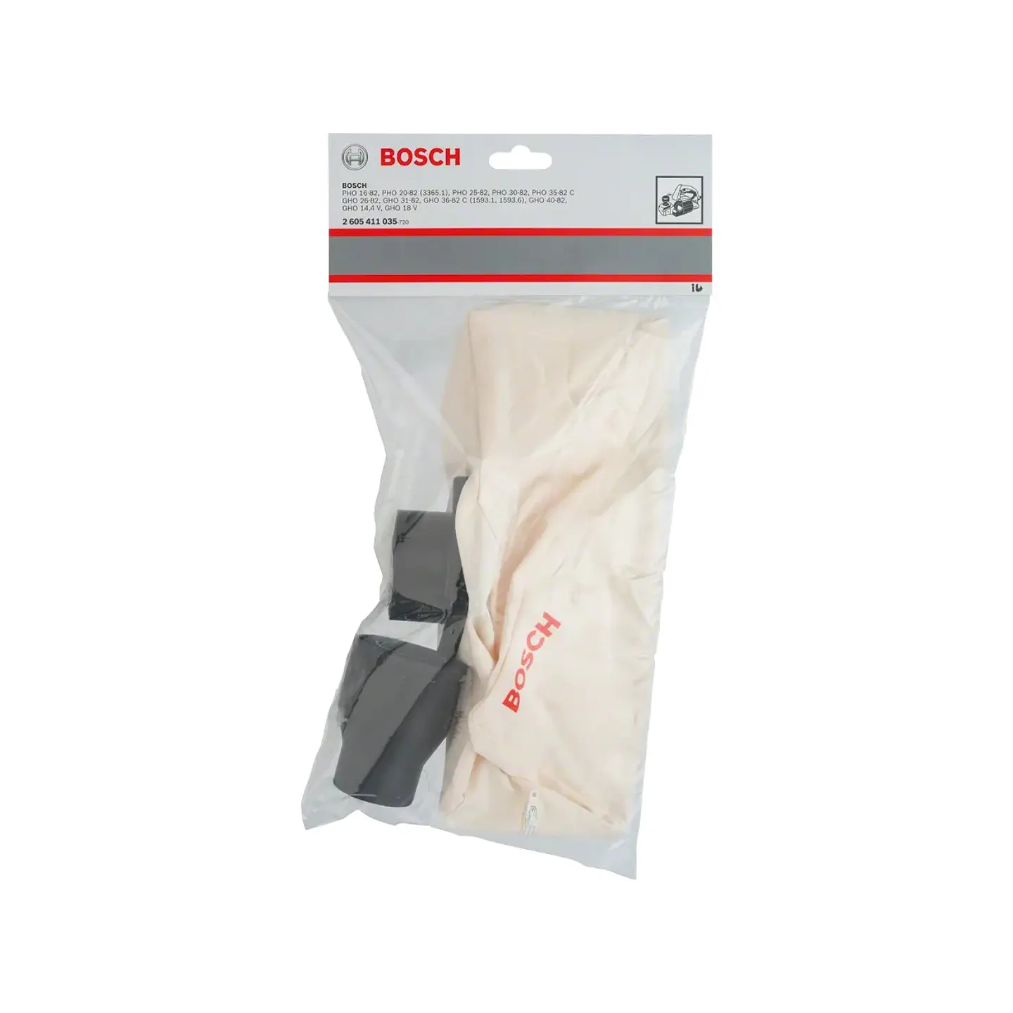 Saco de tecido para pó para plainas a bateria BOSCH  2