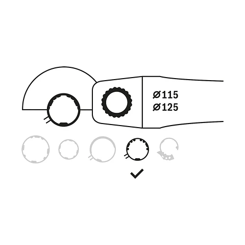 Tampa de proteção com cobertura lateral 115mm BOSCH 