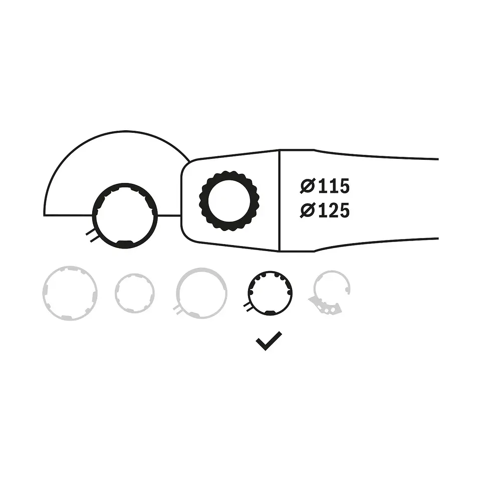 Tampa de proteção com cobertura lateral 115mm BOSCH  2