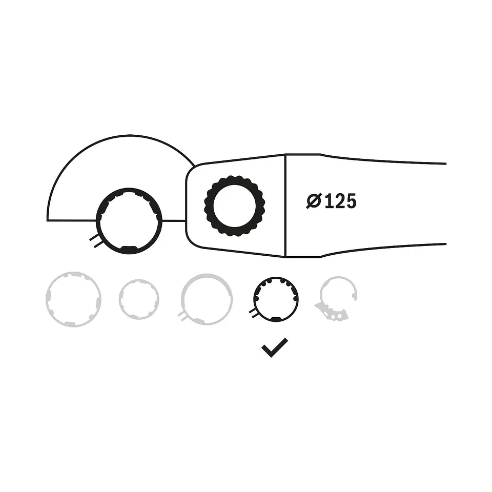 Tampa de proteção com cobertura lateral 125mm BOSCH 3