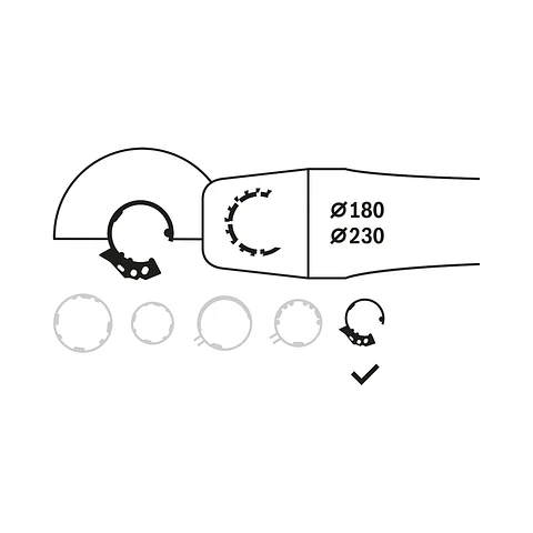 Tampa de proteção com cobertura lateral 230mm BOSCH