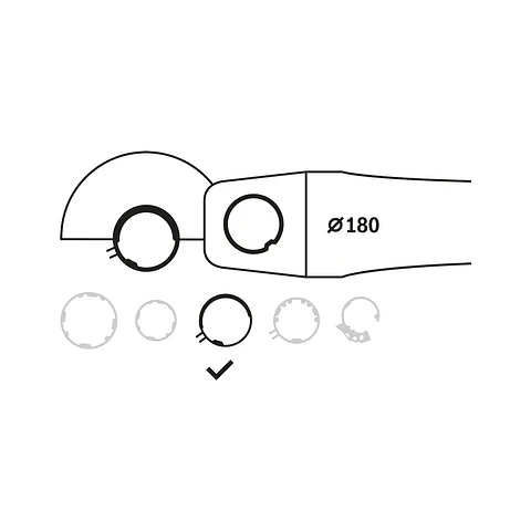 Tampa de proteção com cobertura lateral 180mm BOSCH