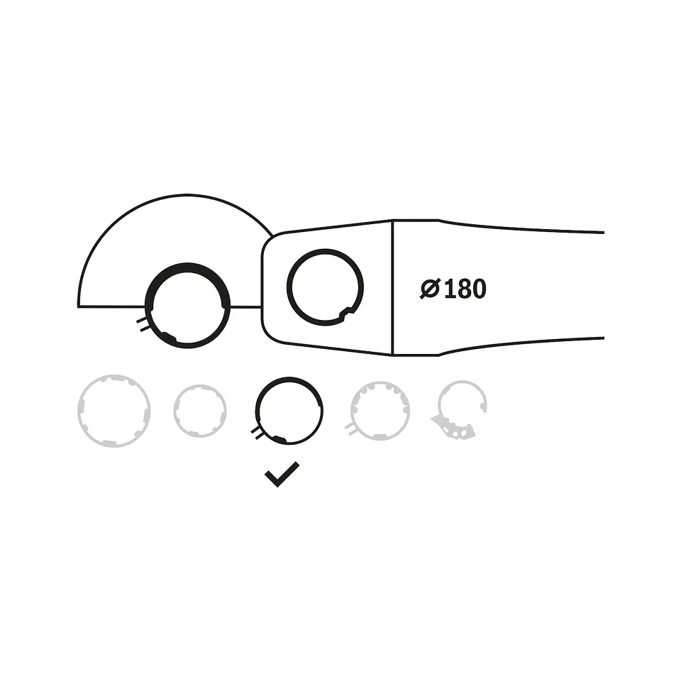 Tampa de proteção com cobertura lateral 180mm BOSCH 2