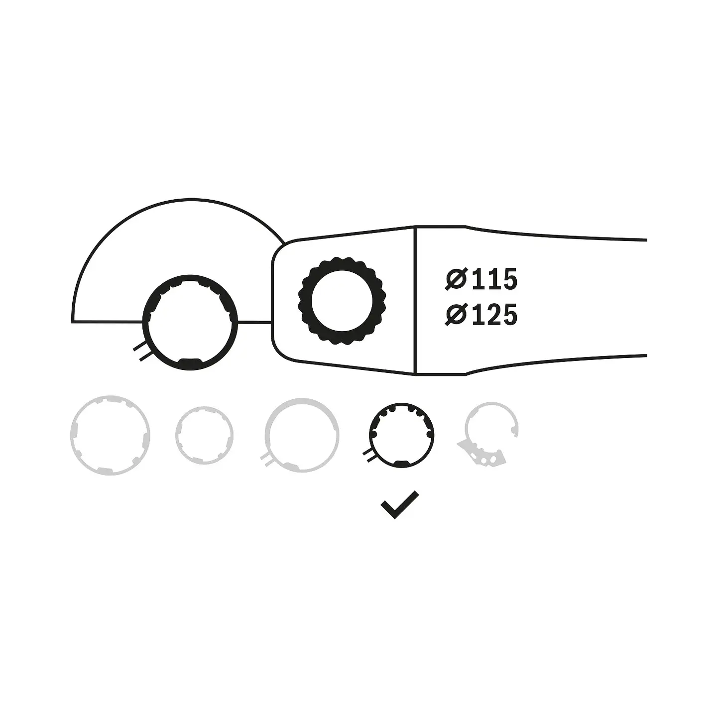 Tampas de proteção sem cobertura lateral para lixar 115mm BOSCH 2