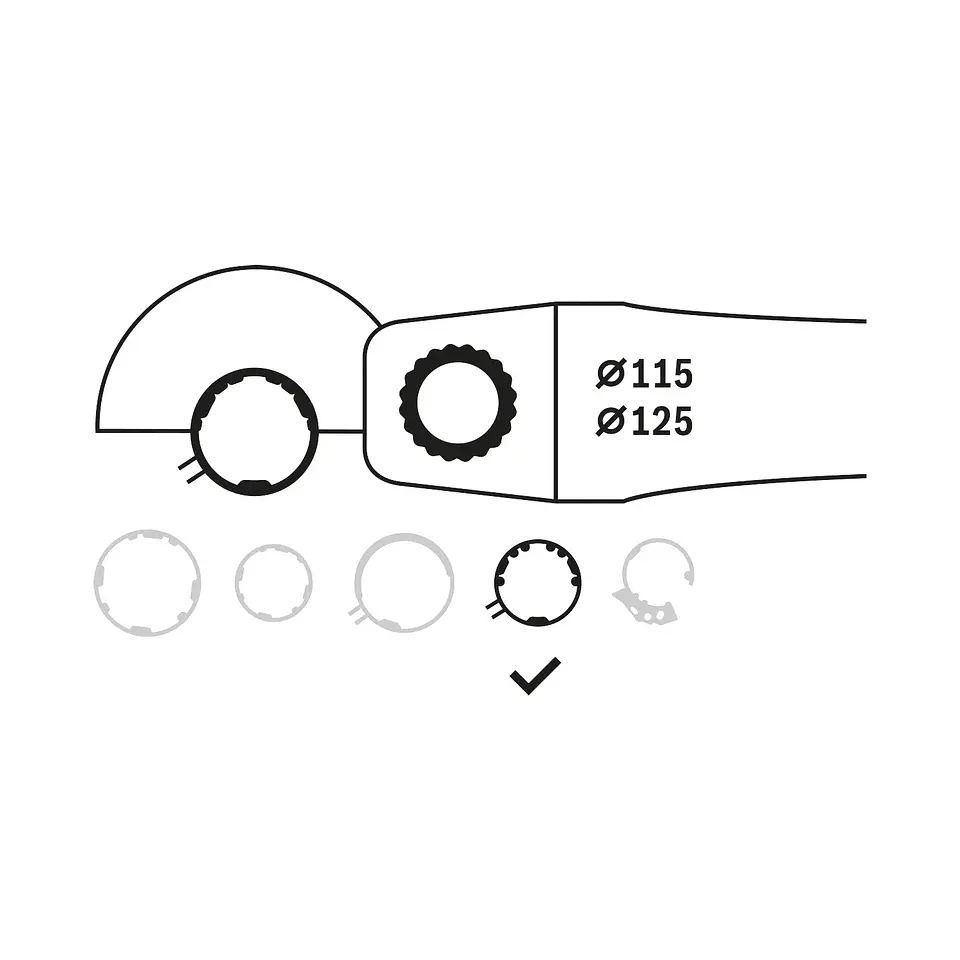 Tampas de proteção sem cobertura lateral para lixar 115mm BOSCH 2